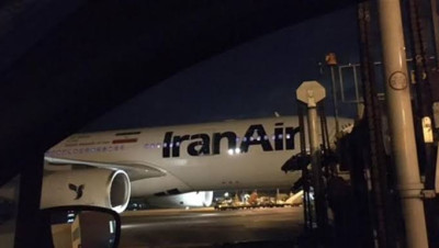 هبوط الطائرة الإيـرانية في بيروت بعد اعتراضها من مقاتلة إسرائيلية