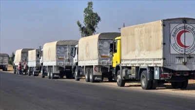 محملة بنحو 201 طن من الطحين.. قافلة مساعدات جديدة تدخل إلى السويداء