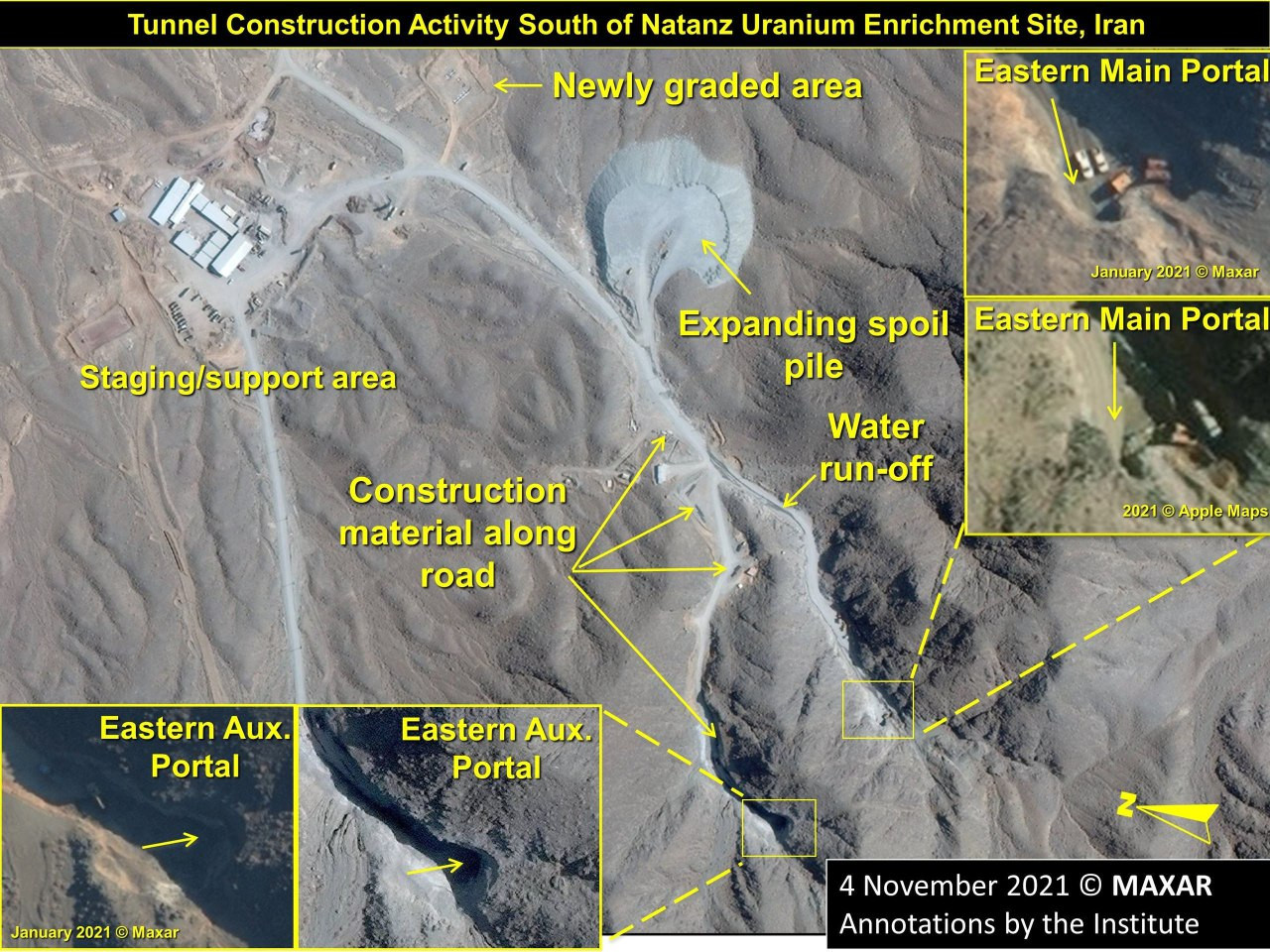 إيران تبني مجمعا نوويا جديدا تحت الأرض قرب نطنز وصور تكشف التفاصيل